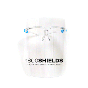 Children's Face Shield with Glasses Frame (5, 10, 25, 50, 100 pack) - 1800shields