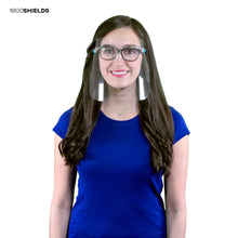 Load image into Gallery viewer, Children&#39;s Face Shield with Glasses Frame (5, 10, 25, 50, 100 pack) - 1800shields
