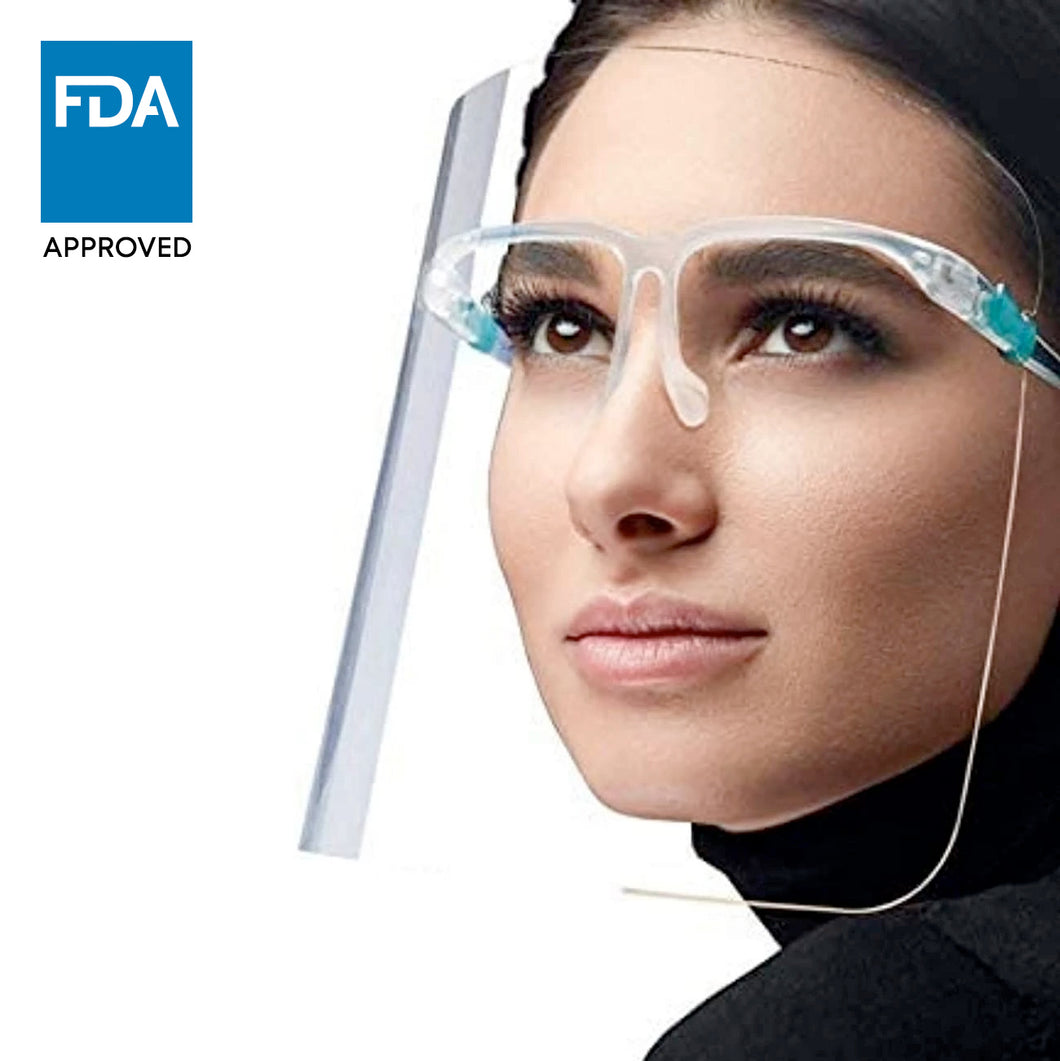 Stylish Face Shield with Glasses Frame - BUY 1 GET 1 DONATION program - 1800shields